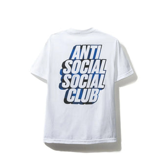 Anti Social Social Club Blocked Blue Plaid White Tee